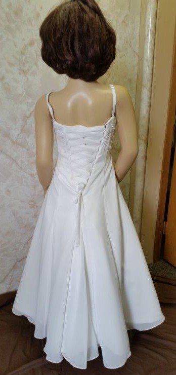 ivory chiffon flower girl dress